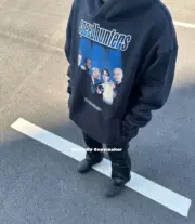 巴黎 BLC 18FW SpeedHunters 樂隊 開裂印花 帽T 連帽衛衣：圖片 6