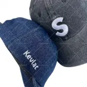 SUP 22SS Kevlar'™ Denim S Logo 6-Panel 棒球帽老帽帽子：圖片 9