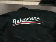 巴黎 BLC 23FW 可樂波浪經典logo 尼龍鋪棉 飛行夾克外套 廓型 MA-1：圖片 15