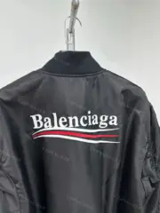 巴黎 BLC 23FW 可樂波浪經典logo 尼龍鋪棉 飛行夾克外套 廓型 MA-1：圖片 17