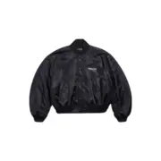 巴黎 BLC 23FW 可樂波浪經典logo 尼龍鋪棉 飛行夾克外套 廓型 MA-1：圖片 3