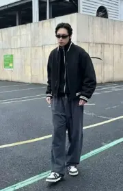 【現貨】巴黎 BLC 23FW Sporty B Baggy Sweatpants 雙鉤刺繡水洗 棉褲休閒褲長褲 水洗黑灰：圖片 11