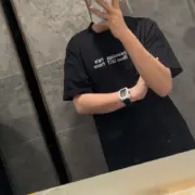 【現貨】【福利回饋免運】巴黎 BLC 24FW 1917麥穗刺繡 字母logo 短袖T恤 黑色：圖片 6