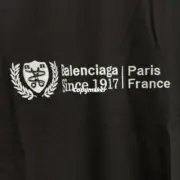 【現貨】【福利回饋免運】巴黎 BLC 24FW 1917麥穗刺繡 字母logo 短袖T恤 黑色：圖片 8
