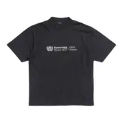 【現貨】【福利回饋免運】巴黎 BLC 24FW 1917麥穗刺繡 字母logo 短袖T恤 黑色：圖片 2