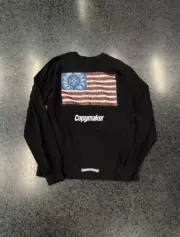 【現貨】Chrome Hearts 25SS 馬蹄 後背國旗印花 長袖T恤 CH 克羅心 黑色：圖片 5