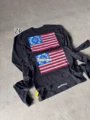 【現貨】Chrome Hearts 25SS 馬蹄 後背國旗印花 長袖T恤 CH 克羅心 黑色：圖片 9