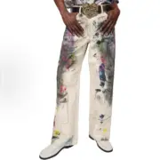 【預售】Acne Studios 25SS dirty 做舊塗鴉噴墨仿舊3D印花 牛仔褲工裝褲 1981M：圖片 4