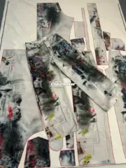 【預售】Acne Studios 25SS dirty 做舊塗鴉噴墨仿舊3D印花 牛仔褲工裝褲 1981M：圖片 9