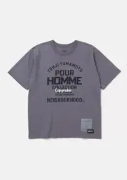 【預售】Yohji Yamamoto x NEIGHBORHOOD Pour Homme 24AW 聯名花卉字母 短袖T恤 山本耀司：圖片 13