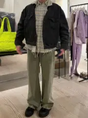 【現貨】Acne Studios 24SS 經典直筒微喇叭版型 水洗做舊竹節紋 2021M 直筒牛仔褲長褲工裝褲：圖片 2