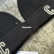 【現貨】CELIN 24FW 大C鏤空字母 100% 純羊毛 針織帽毛帽冷帽帽子：圖片 4