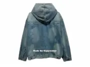 巴黎 BLC 22FW 水洗 牛仔 單寧 連帽套頭外套 夾克 衛衣 衝鋒衣 杰倫同款：圖片 9