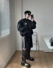 【預售】【2026新年福利】巴黎 BLC 25FW 刺繡徽章 Bomber Jacket Ma-1 飛行外套棉服夾克：圖片 4