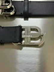 【現貨】【過驗】巴黎 BLC 24SS 經典鎖扣雙B字母logo 頭層牛皮 作舊 皮帶腰帶 115cm：圖片 10