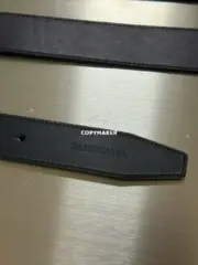 【現貨】【過驗】巴黎 BLC 24SS 經典鎖扣雙B字母logo 頭層牛皮 作舊 皮帶腰帶 115cm：圖片 12