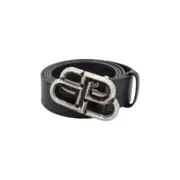 【現貨】【過驗】巴黎 BLC 24SS 經典鎖扣雙B字母logo 頭層牛皮 作舊 皮帶腰帶 115cm：圖片 3