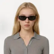 【現貨】【過驗】GUC GG1662SA 摩登橢圓形 貓眼款 粗框板材醋酸纖維太陽眼鏡墨鏡：圖片 3