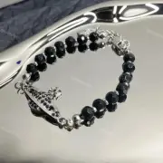 【現貨】Viv1enne Westwood Messaline 黑瑪瑙星球浮雕 土星手鍊手環：圖片 5