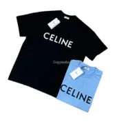CELIN 24SS 經典 字母LOGO印花 簡約素色 短袖T恤：圖片 15