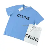 CELIN 24SS 經典 字母LOGO印花 簡約素色 短袖T恤：圖片 17