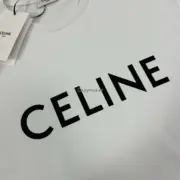 CELIN 24SS 經典 字母LOGO印花 簡約素色 短袖T恤：圖片 24
