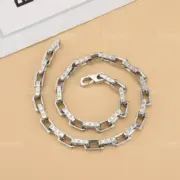 1V 19FW Monofram Chain Links 經典logo 竹節古巴項鍊 吊墜 銀色 白銅：圖片 7