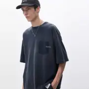 【預售】NEIGHBORHOOD 25SS 重磅洗水做舊蠟染破壞口袋 短袖T恤 NBHD：圖片 2