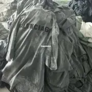 【預售】巴黎 BLC 23SS 胸口刺繡 背後大logo 重工破壞潑墨水洗 短袖T恤 水洗灰：圖片 12