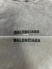 【預售】巴黎 BLC 23SS 胸口刺繡 背後大logo 重工破壞潑墨水洗 短袖T恤 水洗灰：圖片 17