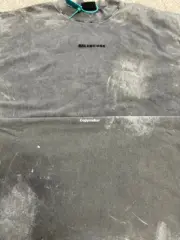 【預售】巴黎 BLC 23SS 胸口刺繡 背後大logo 重工破壞潑墨水洗 短袖T恤 水洗灰：圖片 19