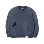 NEIGHBORHOOD 24AE SAVAGE 蠟染水洗做舊破壞 大學T圓領衛衣長袖 nbhd：圖片 6