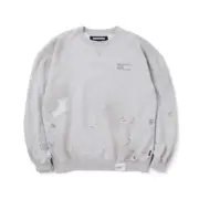 NEIGHBORHOOD 24AE SAVAGE 蠟染水洗做舊破壞 大學T圓領衛衣長袖 nbhd：圖片 8