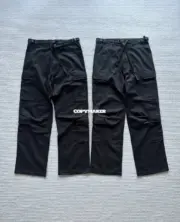 【預售】巴黎 BLC 25SS Cargo 刺繡logo 8袋多功能戰術工裝褲直筒褲休閒褲 黑色：圖片 5