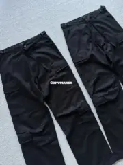 【預售】巴黎 BLC 25SS Cargo 刺繡logo 8袋多功能戰術工裝褲直筒褲休閒褲 黑色：圖片 6