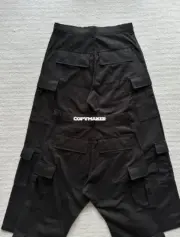 【預售】巴黎 BLC 25SS Cargo 刺繡logo 8袋多功能戰術工裝褲直筒褲休閒褲 黑色：圖片 15