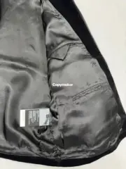 【預售】【原廠】PRA 25SS 天鵝絨 原廠三角標logo 簡約 拉鍊夾克外套 黑色 短寬版型：圖片 15