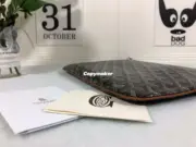 【預售】GOYAD SENAT Y字老花滿版logo 經典 手拿包公事包小包 帆布拼牛皮 棕黑色：圖片 4