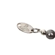 【現貨】Viv1enne Westwood mini bas relief choker 帶鑽星球浮雕 珍珠項鍊頸鍊 槍灰色：圖片 8