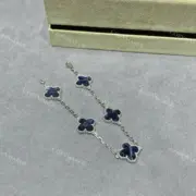 VCA 梵克雅* Alhambra 四葉草 限定款 彼得石 雷射 手環 手鍊 V金：圖片 5