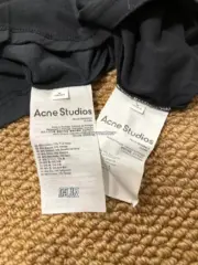 【預售】Acne Studios 25SS 水洗做舊經典logo 素面簡約 圓領純棉短袖T恤 褪色黑：圖片 12