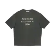【預售】Acne Studios 25SS 水洗做舊經典logo 素面簡約 圓領純棉短袖T恤 褪色黑：圖片 2