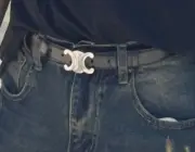 【預售】【過驗原廠皮】CELIN 經典凱旋門logo 頭層牛皮 皮帶腰帶 女款：圖片 4