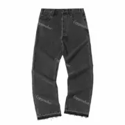 CELIN 22FW Wesley 小破壞水洗做舊 經典款 直筒牛仔褲 長褲 丹寧 黑色：圖片 5