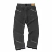 CELIN 22FW Wesley 小破壞水洗做舊 經典款 直筒牛仔褲 長褲 丹寧 黑色：圖片 6