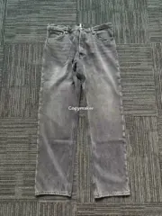 PRA 24SS 素色簡約 三角標小logo 水洗黑灰色 牛仔褲工裝褲長褲 賽絡紡面料：圖片 6