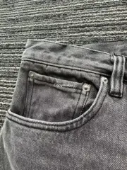 PRA 24SS 素色簡約 三角標小logo 水洗黑灰色 牛仔褲工裝褲長褲 賽絡紡面料：圖片 10