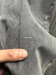 PRA 24SS 素色簡約 三角標小logo 水洗黑灰色 牛仔褲工裝褲長褲 賽絡紡面料：圖片 15