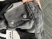 PRA 24SS 素色簡約 三角標小logo 水洗黑灰色 牛仔褲工裝褲長褲 賽絡紡面料：圖片 19