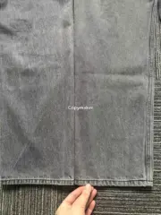 PRA 24SS 素色簡約 三角標小logo 水洗黑灰色 牛仔褲工裝褲長褲 賽絡紡面料：圖片 27